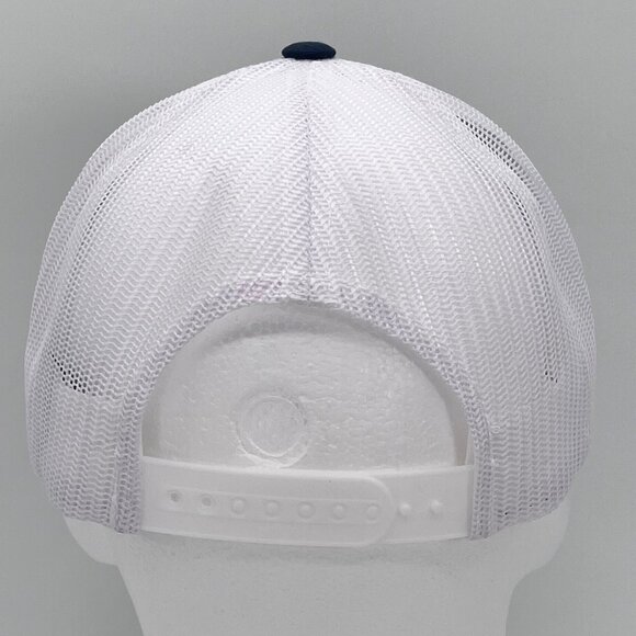 American Flag Trucker Hat Cap The Classics Adjustable Mesh Back Navy Blue White - Picture 7 of 12
